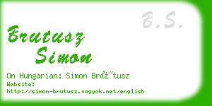 brutusz simon business card